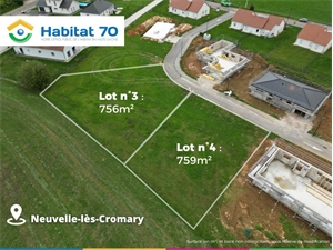 lotissement à la vente -   70190  NEUVELLE LES CROMARY, surface 759 m2 vente lotissement - UBI438778586